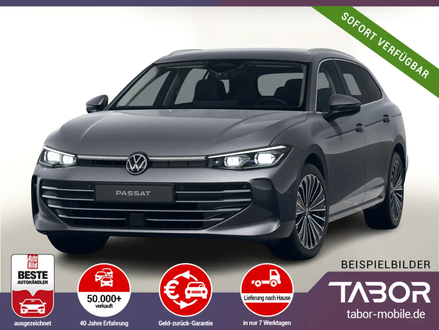 Volkswagen Passat Var. eTSI 150 DSG Eleg. Leder Matrix Nav+ Grau - 1