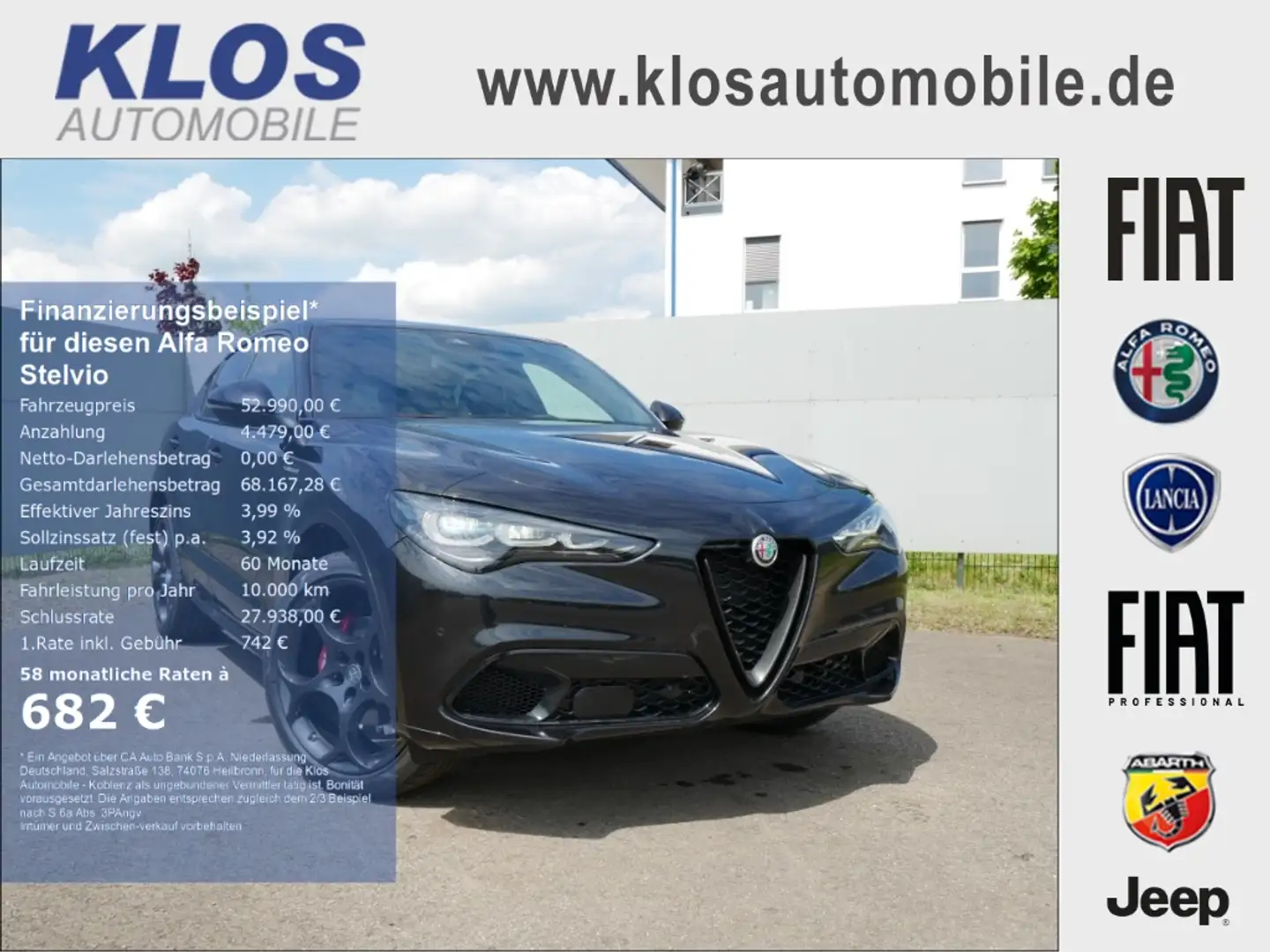 Alfa Romeo Stelvio VELOCE 2.0 TURBO 16V 280 PS AT8 Q4 21 ZOLL Negru - 1