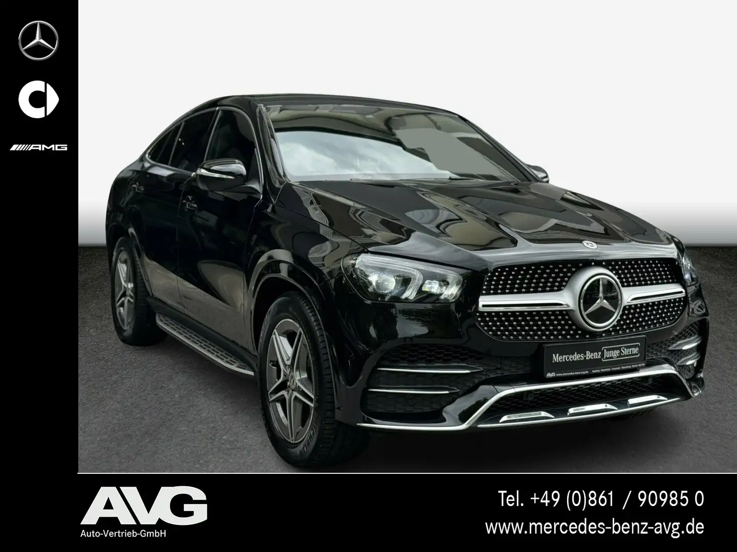 Mercedes-Benz GLE 400 GLE 400 d 4M Coupé AMG AHK 360°Kam Distr MBEAM Schwarz - 2