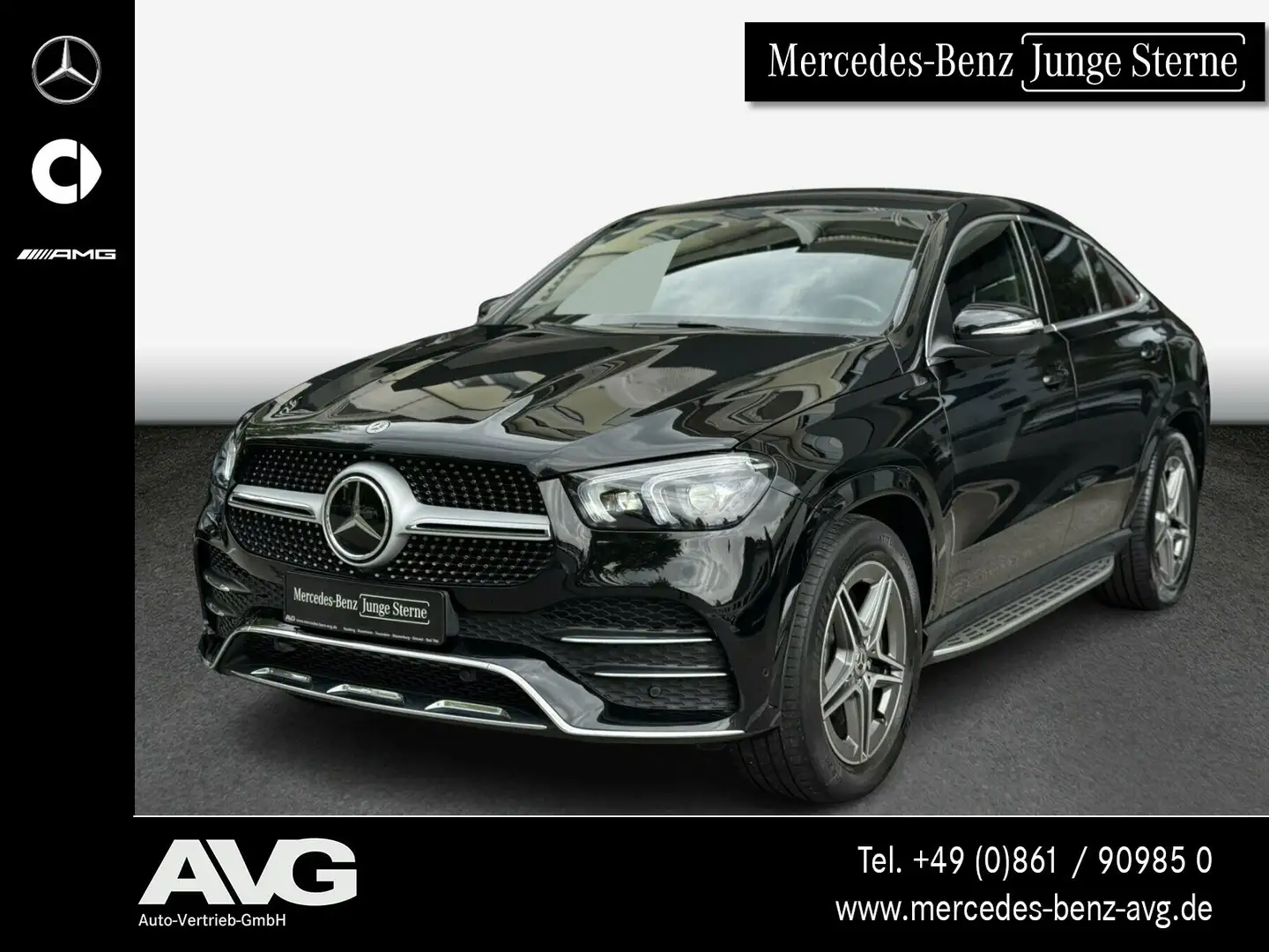 Mercedes-Benz GLE 400 GLE 400 d 4M Coupé AMG AHK 360°Kam Distr MBEAM Schwarz - 1