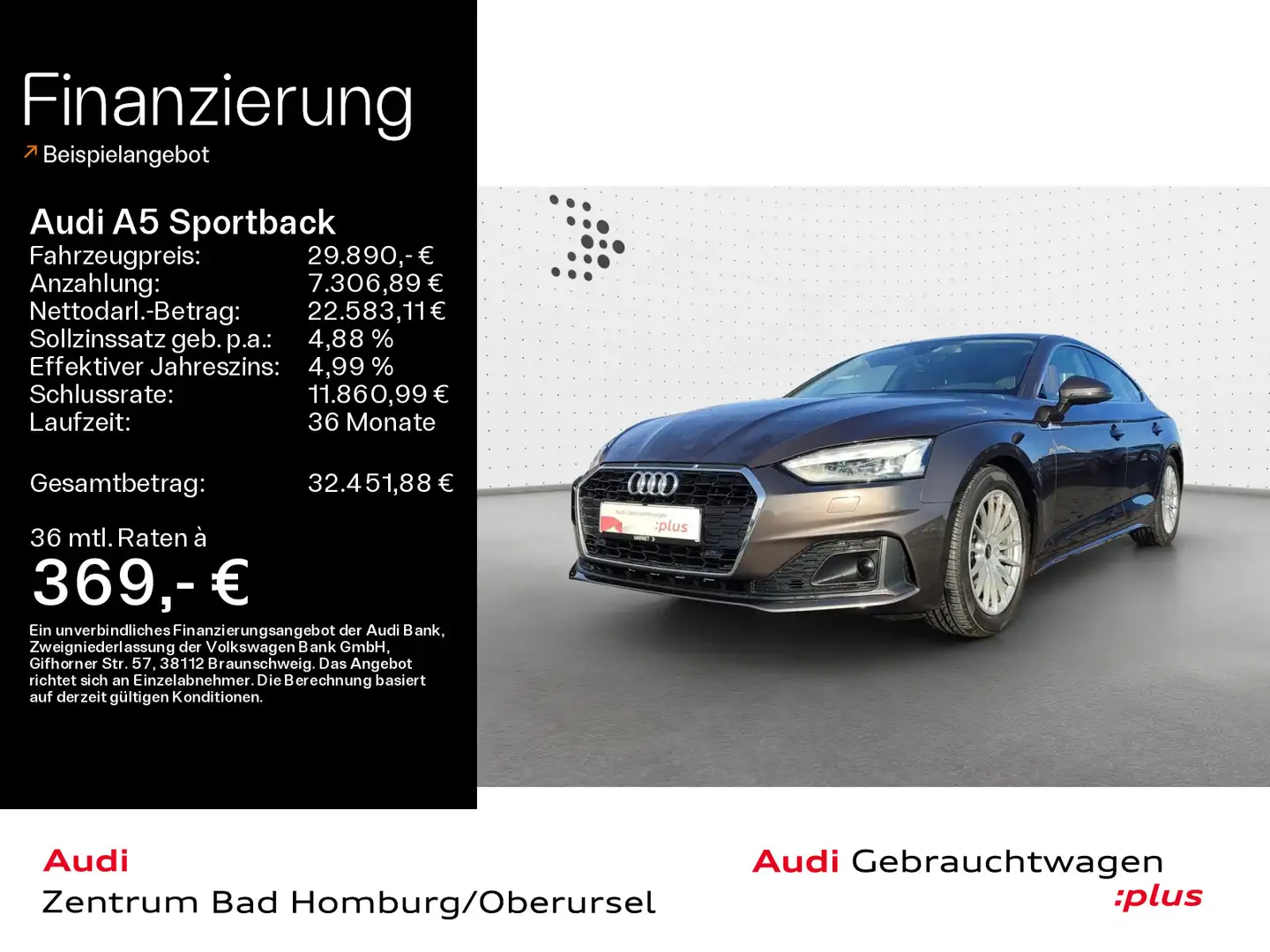 Audi A5 35 TDI*Navi*Matrix*Alu*PDC*Audi Con Braun - 1