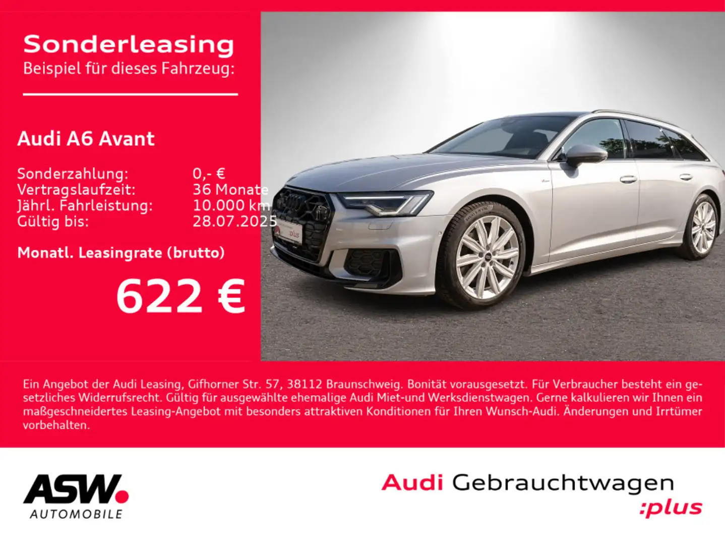 Audi A6 S line 50TDI quatt tiptro 360° Pano AHK Silber - 1