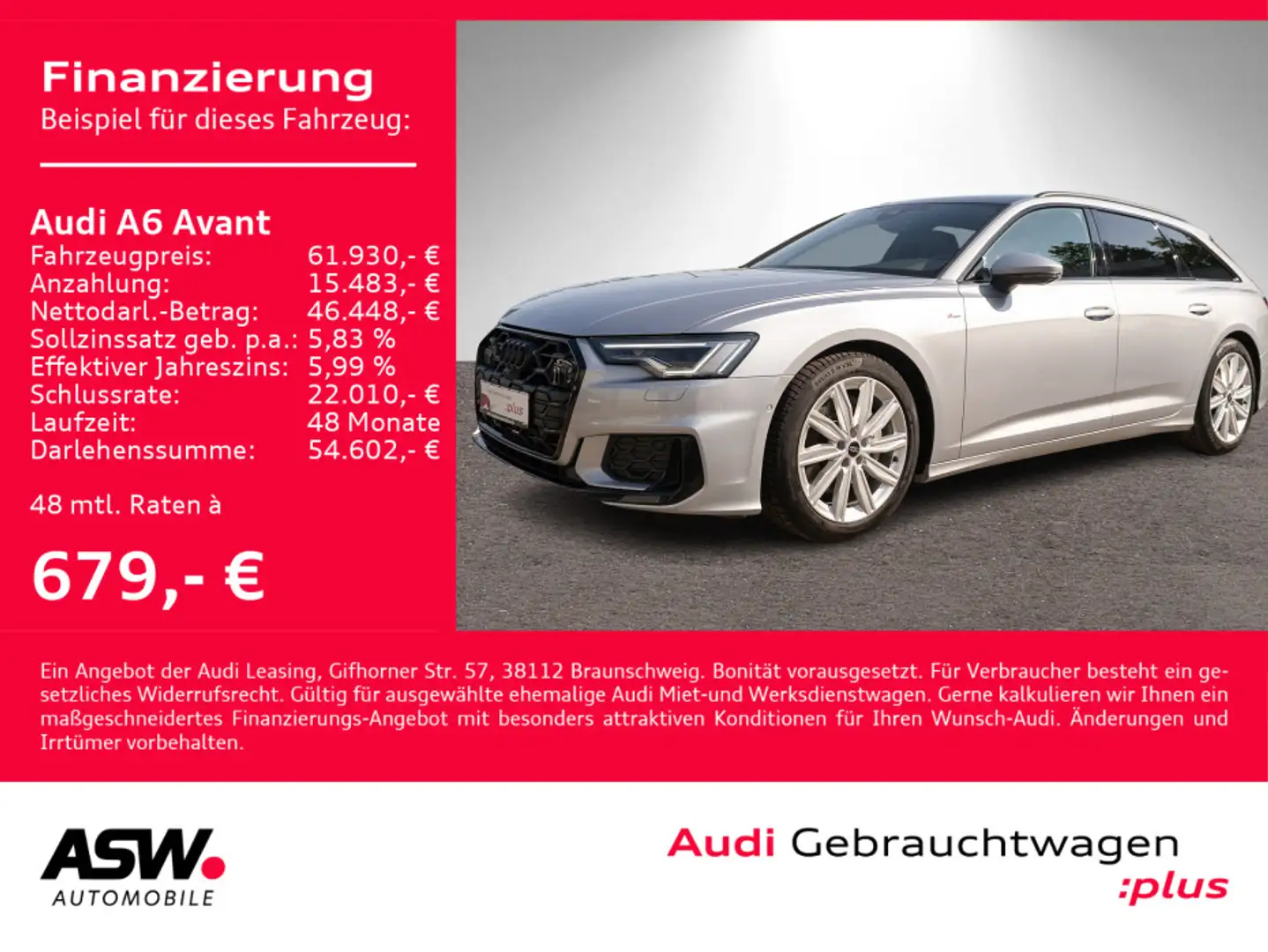 Audi A6 S line 50TDI quatt tiptro 360° Pano AHK Silber - 1