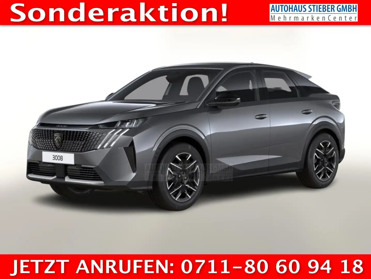 Peugeot 3008 MHEV 145 Allure ACC 360° SHZ 21"-HD Allwett 107... Grau - 1