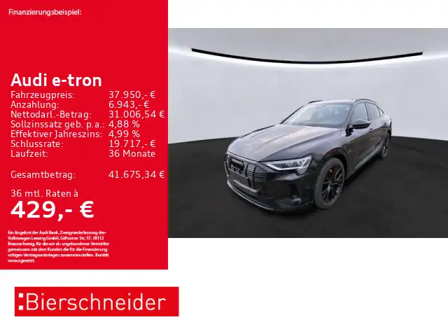 Audi e-tron 55 Sportback S line AHK PANO MATRIX 360