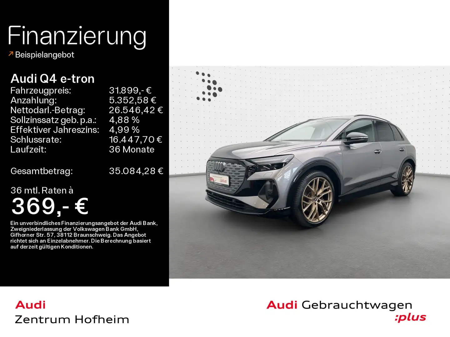 Audi Q4 e-tron 35 S line edition one*Sonos*AR-HUD*Pan Grau - 1