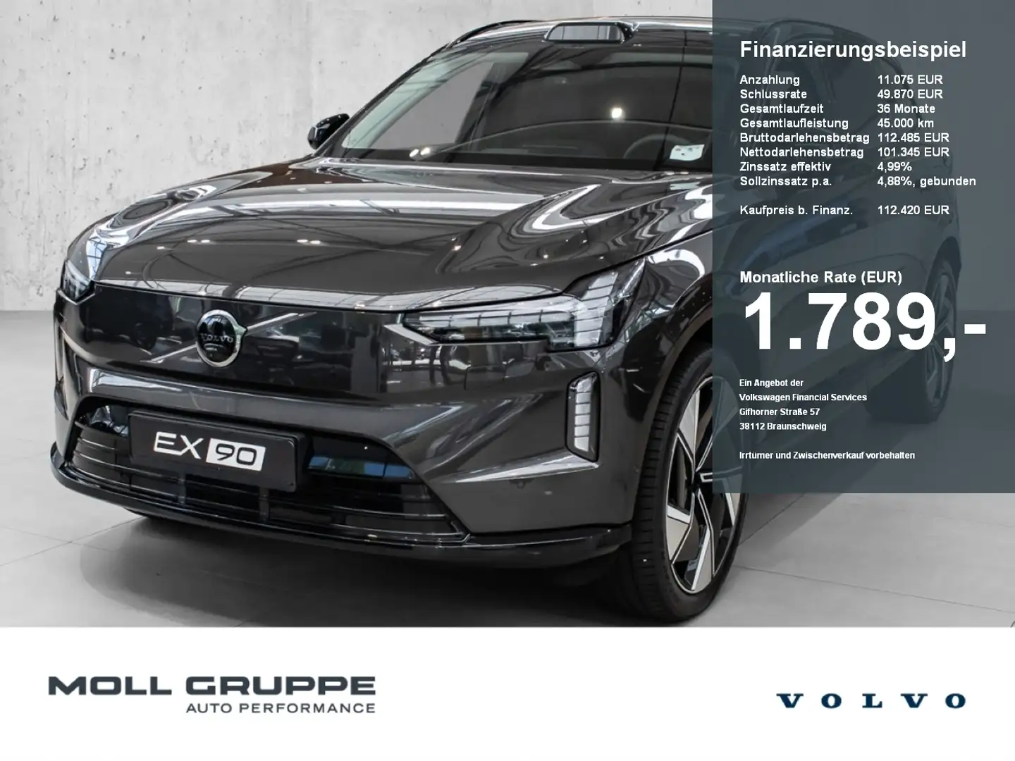 Volvo EX90 Twin Motor Performance Ultra 7 Sitzer / AHK Grau - 1