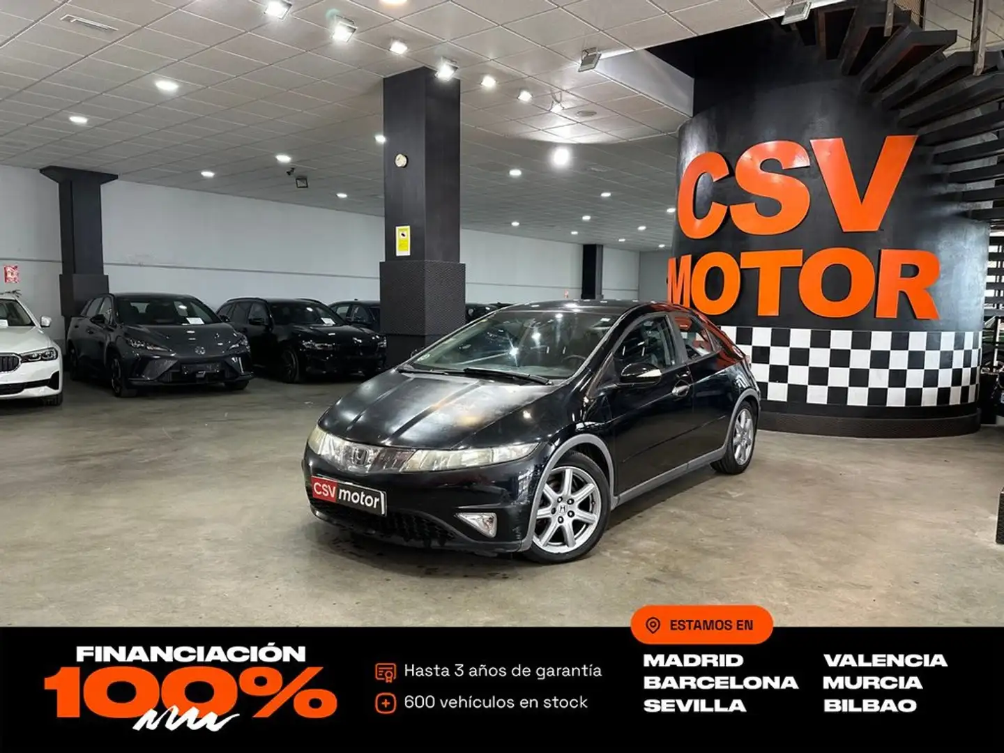 Honda Civic 2.2 i-CTDi Comfort Zwart - 1