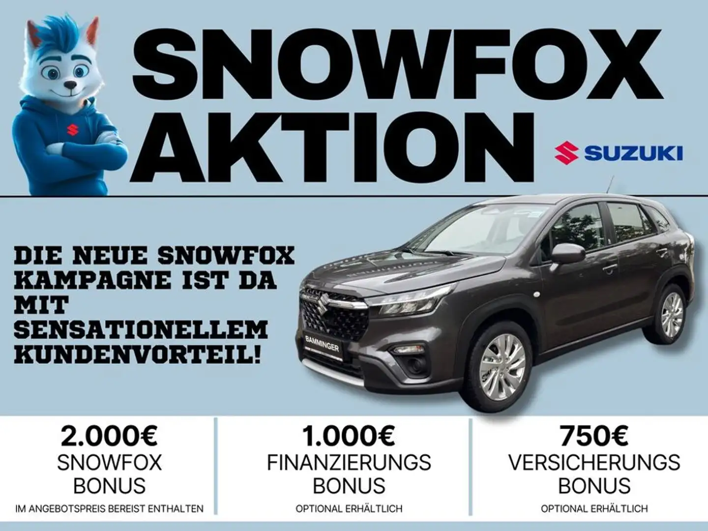 Suzuki S-Cross 1,4 Hybrid CLEAR ''SNOWFOX'' Grau - 1