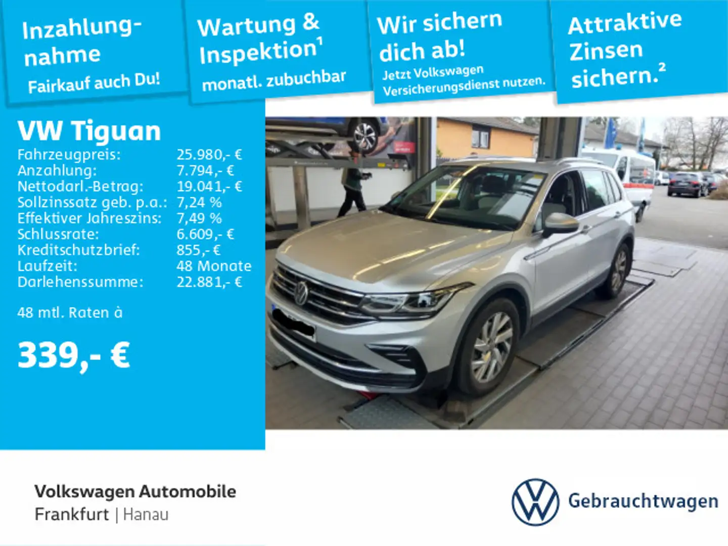 Volkswagen Tiguan 1.5 TSI DSG Elegance Navi AHK IQ.LIGHT - Silber - 1