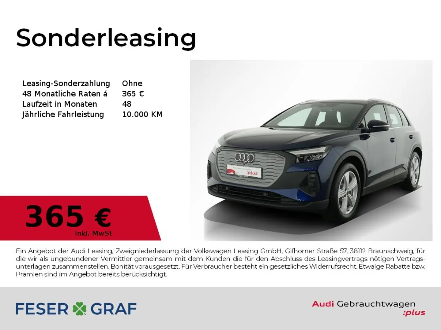 Audi Q4 e-tron 45 e-tron LED/Klima+Komfort/PDC/SHZ/19 Zoll Blau - 1