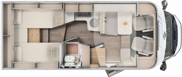 Carado pro+ T 338 Automatik, Combi 6E, Hubbett