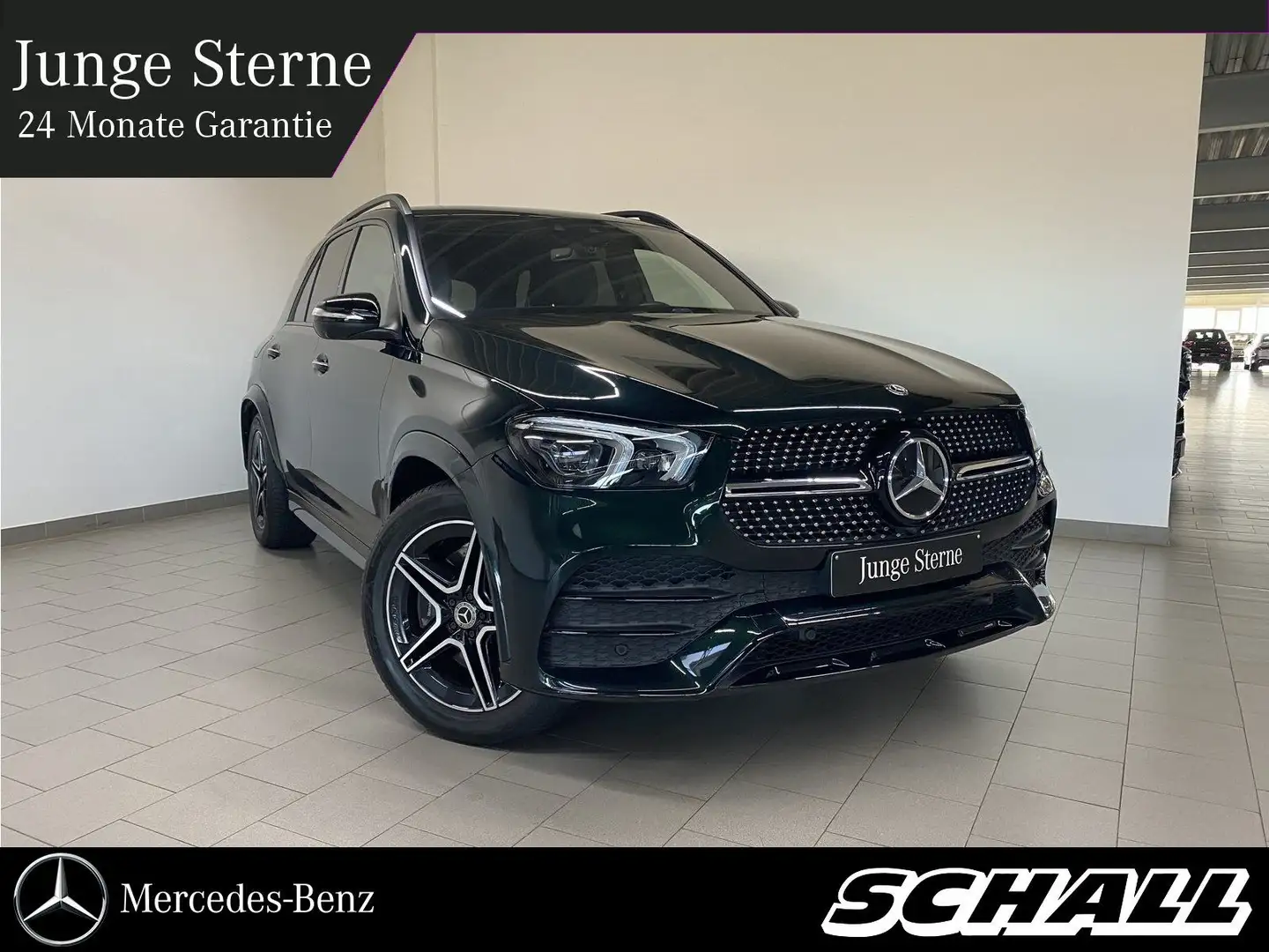 Mercedes-Benz GLE 300 d 4M AMG+NIGHT+20"AMG+AHK+AIR+KEY+360° Grün - 1