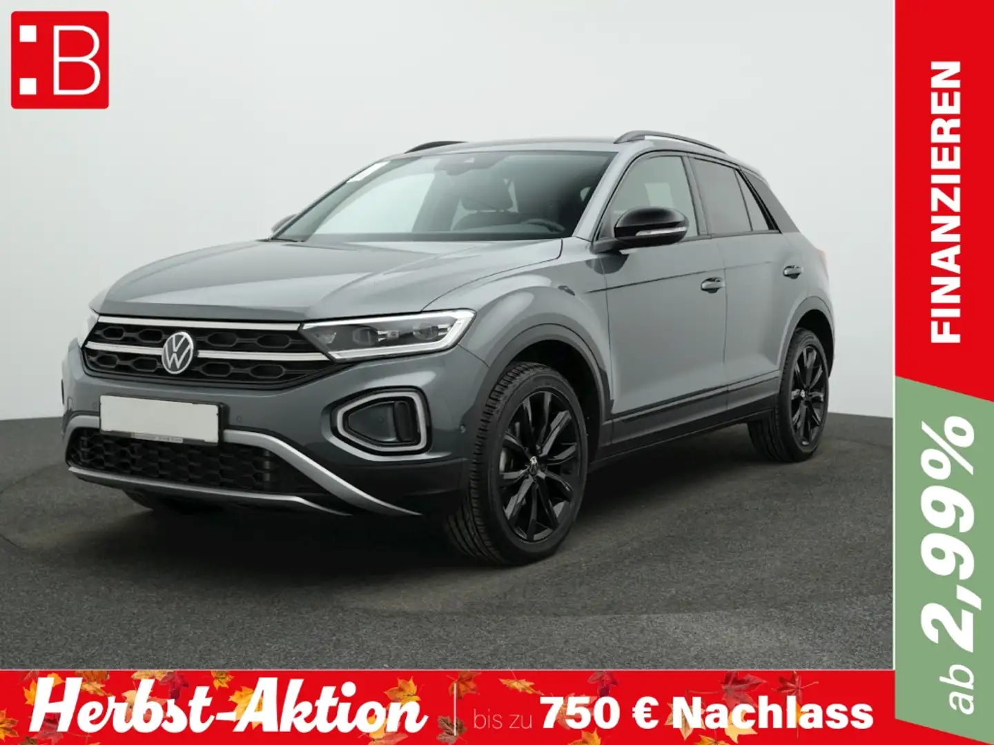 Volkswagen T-Roc 1.5 TSI DSG Black Style AHK NAVI KAMERA Grau - 1
