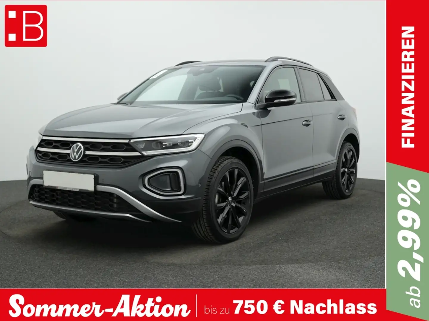 Volkswagen T-Roc 1.5 TSI DSG Black Style AHK NAVI KAMERA Grau - 1