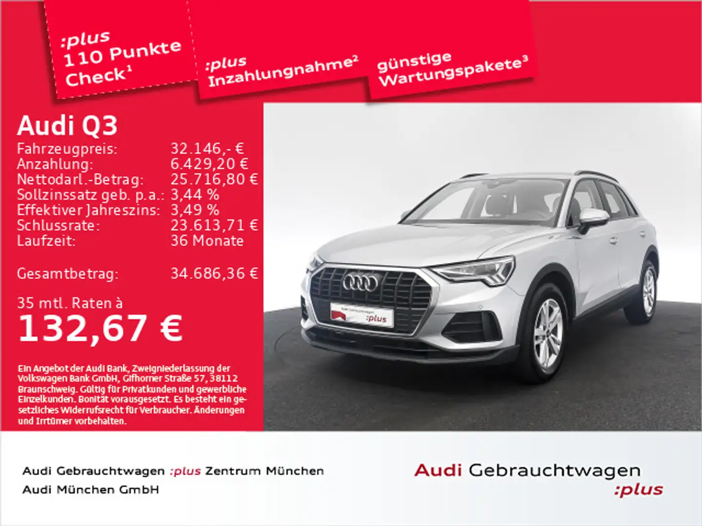 Audi Q3 35 TDI S tronic Navi+/LED/ACC/Virtual+ Zilver - 1