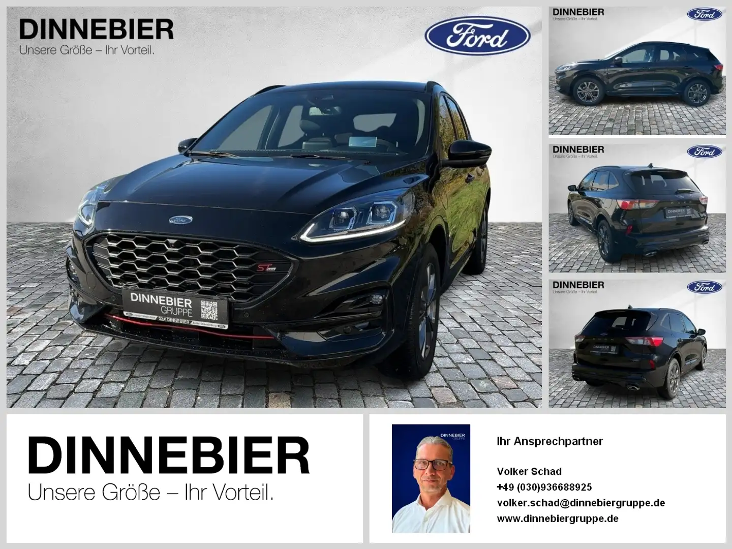 Ford Kuga ST-LINE X 2.5PHEV |LED*HUD*NAVI*RFK*GJR| ACC CAM L Nero - 1