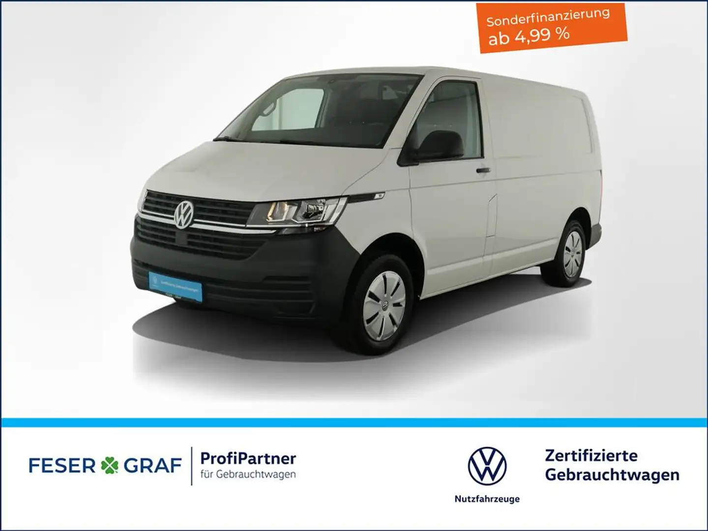 Volkswagen T6.1 Transporter 6.1 Kasten 2.0TDI KomfortPaket-Plus Klimaanlage Weiß - 1