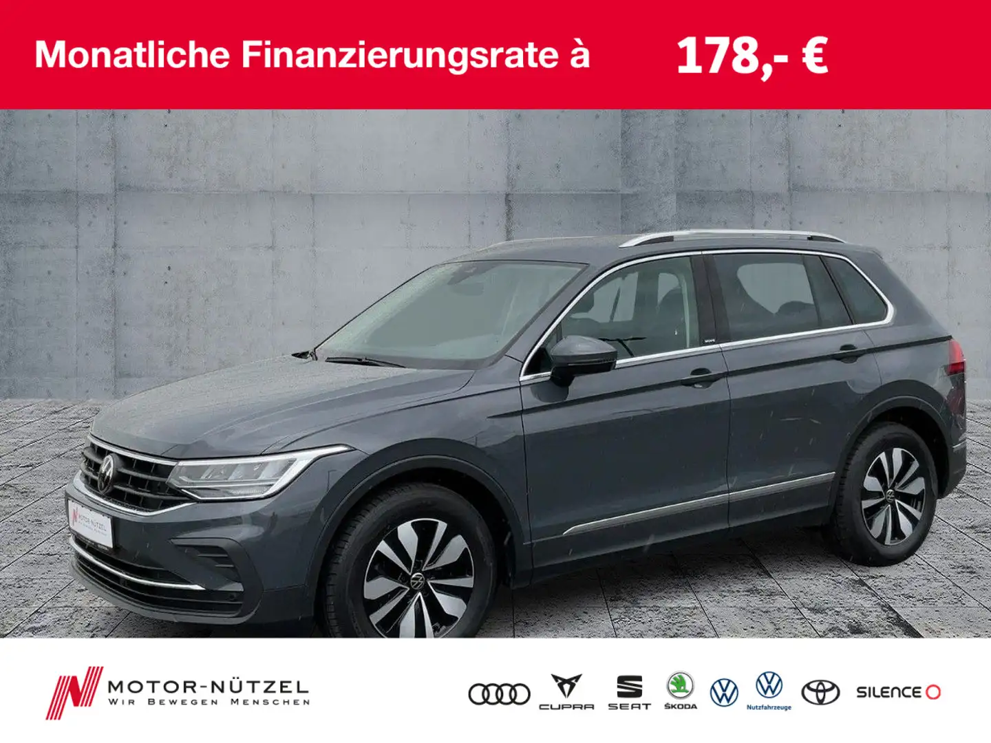 Volkswagen Tiguan 2.0 TDI MOVE LED+NAVI+ACC+SHZ+RFK+AHK+17" Grau - 1