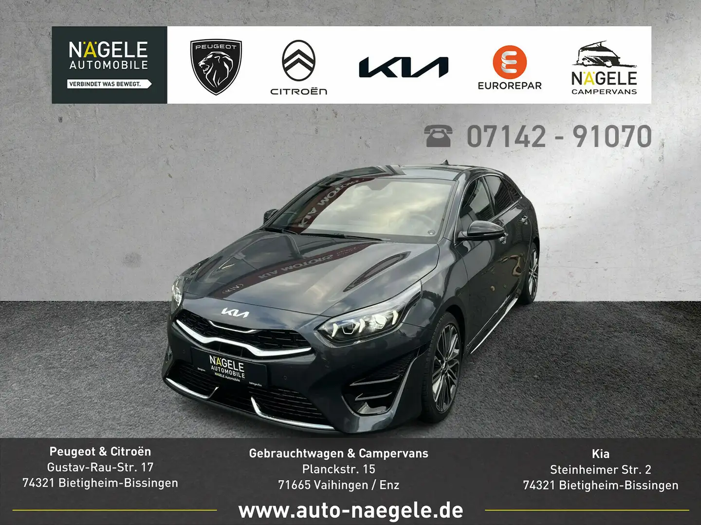 Kia ProCeed / pro_cee'd ProCeed 1.5 T-GDI DCT7 GT-Line|Navi| Bluetooth Grau - 1