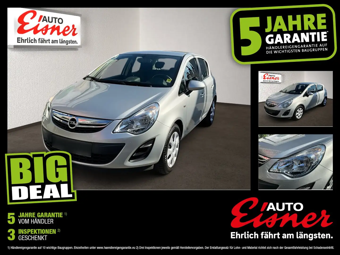 Opel Corsa D 1.2 ecoFlex Edition Facelift SHZ Xenon Silber - 1