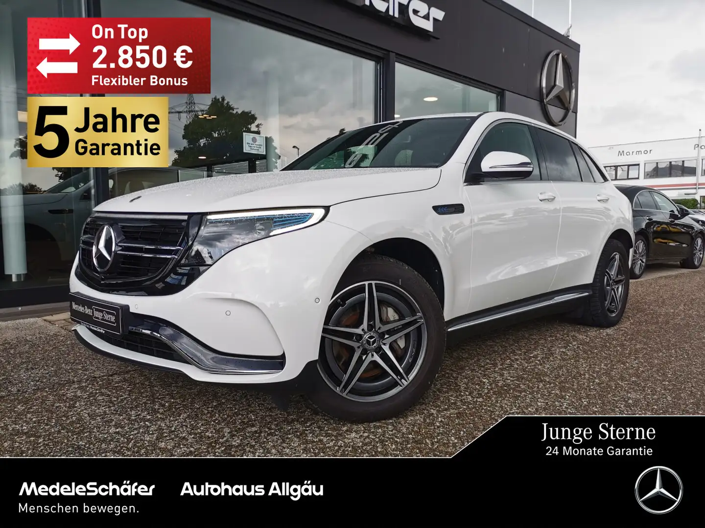 Mercedes-Benz EQC 400 EQC 400 4M AMG AHK Sound Ambi Kam SHD Multi LED Blanc - 1