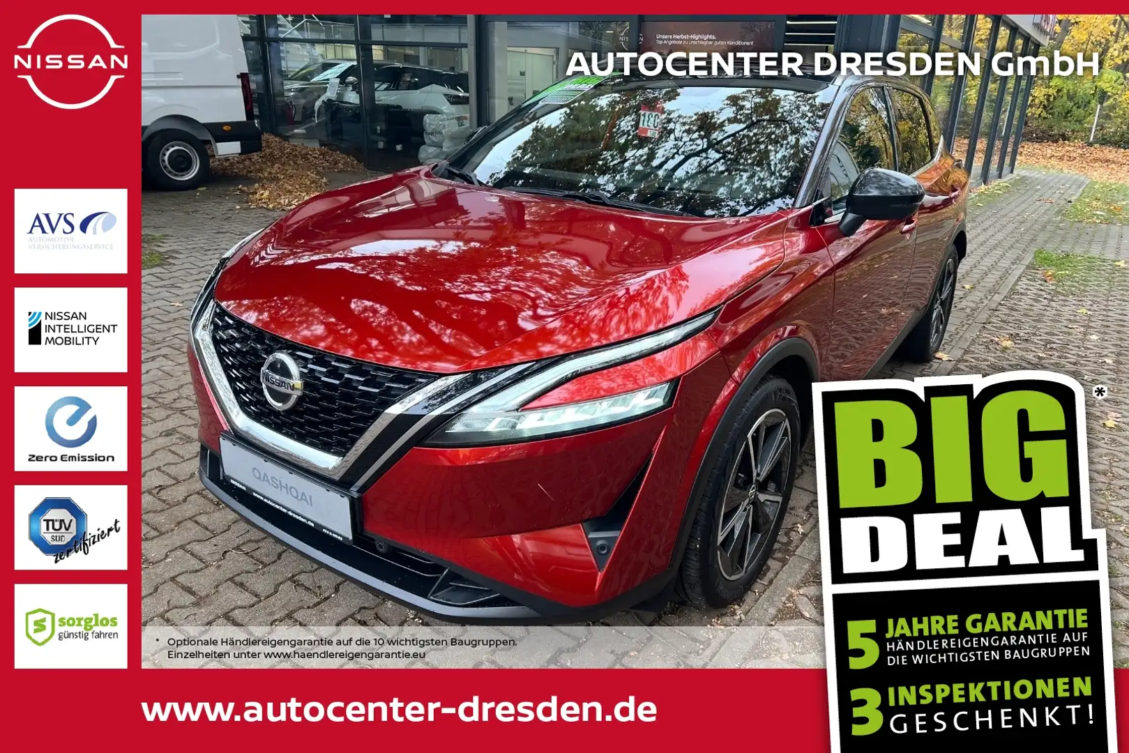 Nissan Qashqai 1.3 DIG-T MHEV Tekna+ ACC+LED+Navi+SHZ Rood - 1