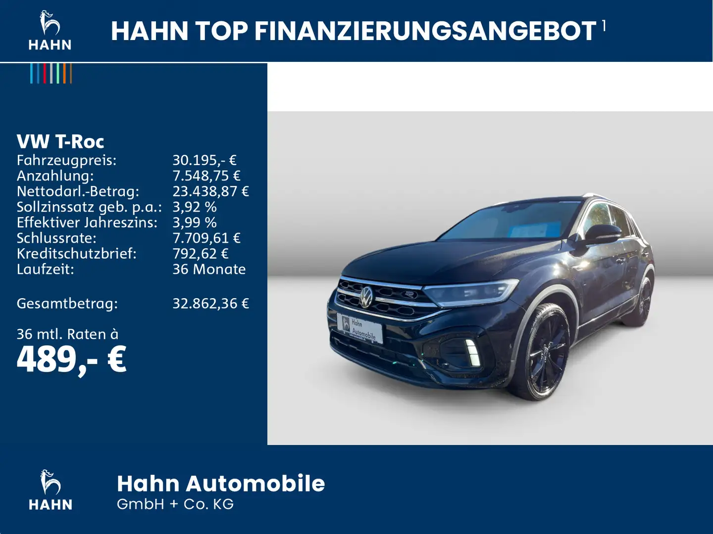 Volkswagen T-Roc 2.0TSI DSG R-Line 4Motion DCC Navi AHK LED Schwarz - 2