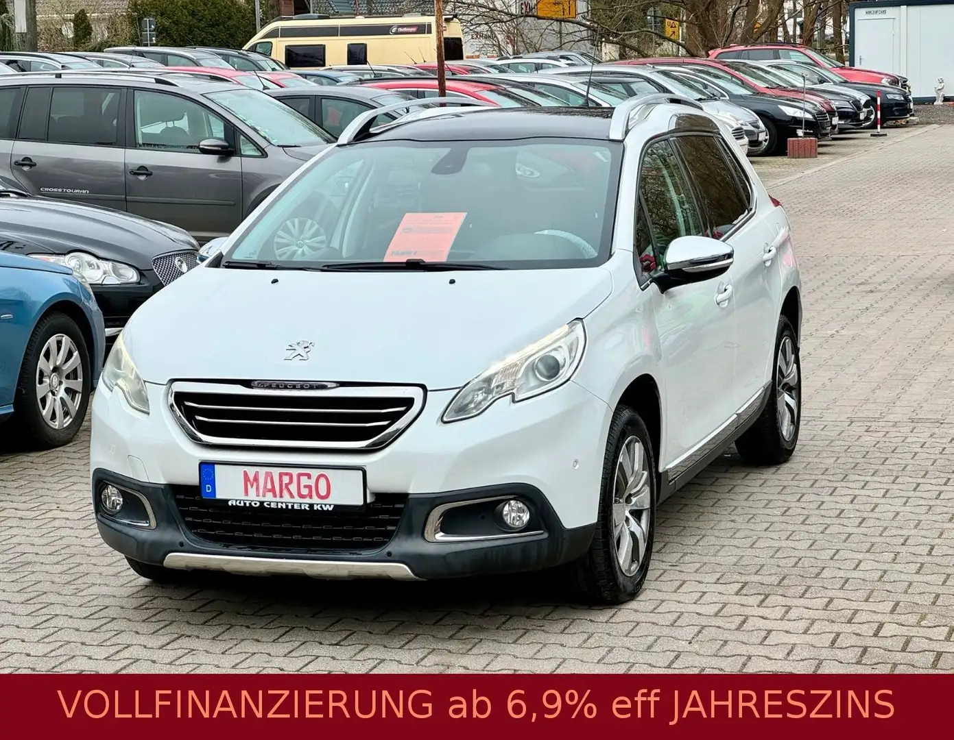 Peugeot 2008 Allure-PANO-2.HAND-SHZG-TEMPO-NAVI-ALU-PDC Weiß - 2