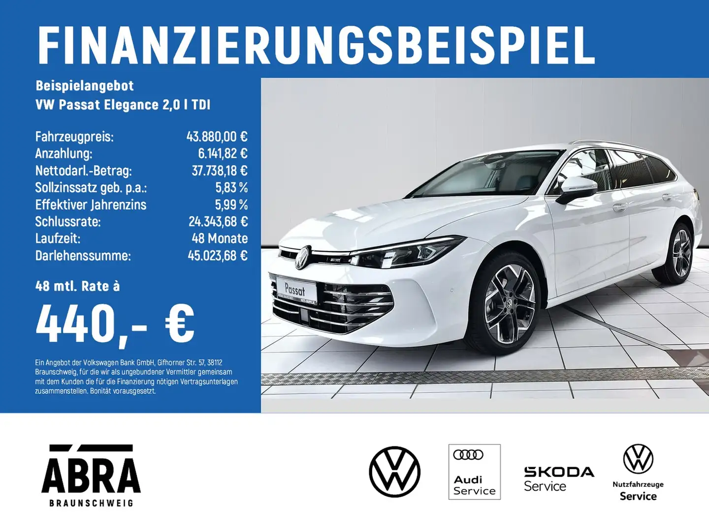 Volkswagen Passat Elegance 2,0 l TDI Elegance PANO+360° Weiß - 2