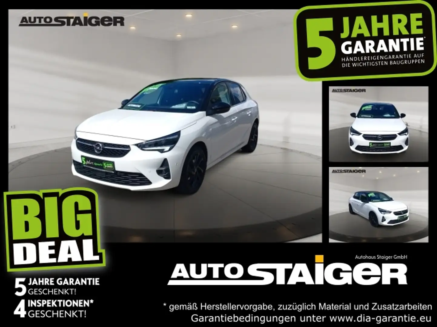 Opel Corsa F 1.2 Turbo Ultimate Automatik, Navi, SHZ Weiß - 1