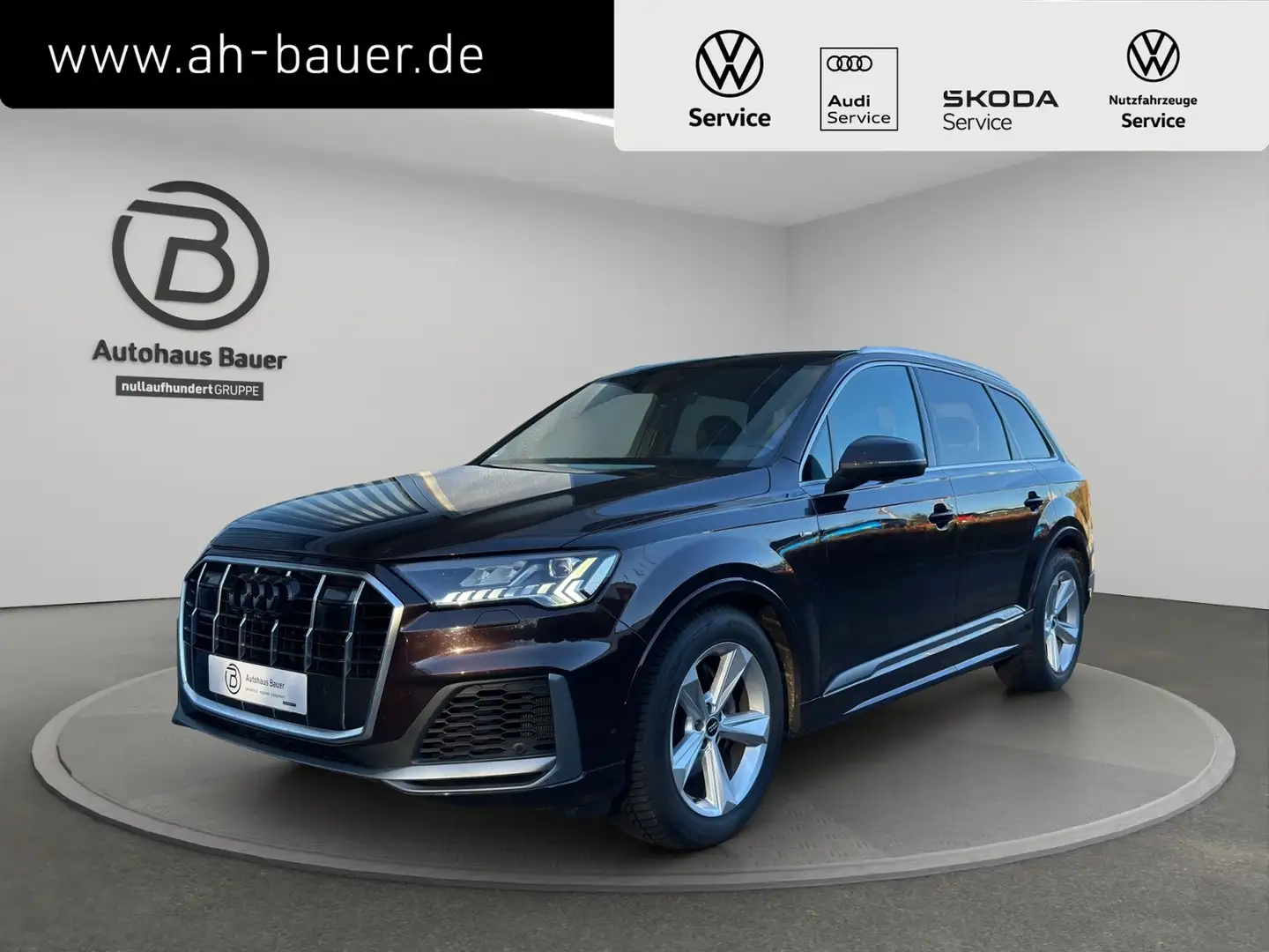 Audi Q7 50 TDI quattro S line Matrix AHK RFK Braun - 1
