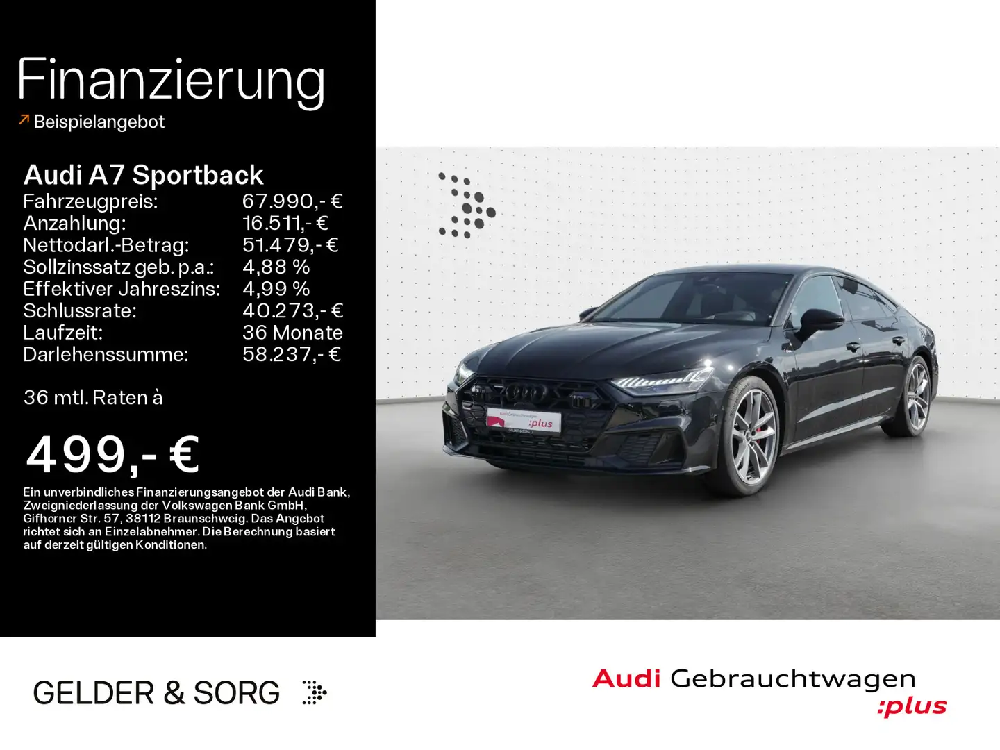 Audi A7 55 TFSI e quattro HuD*B&O*Matrix Noir - 1