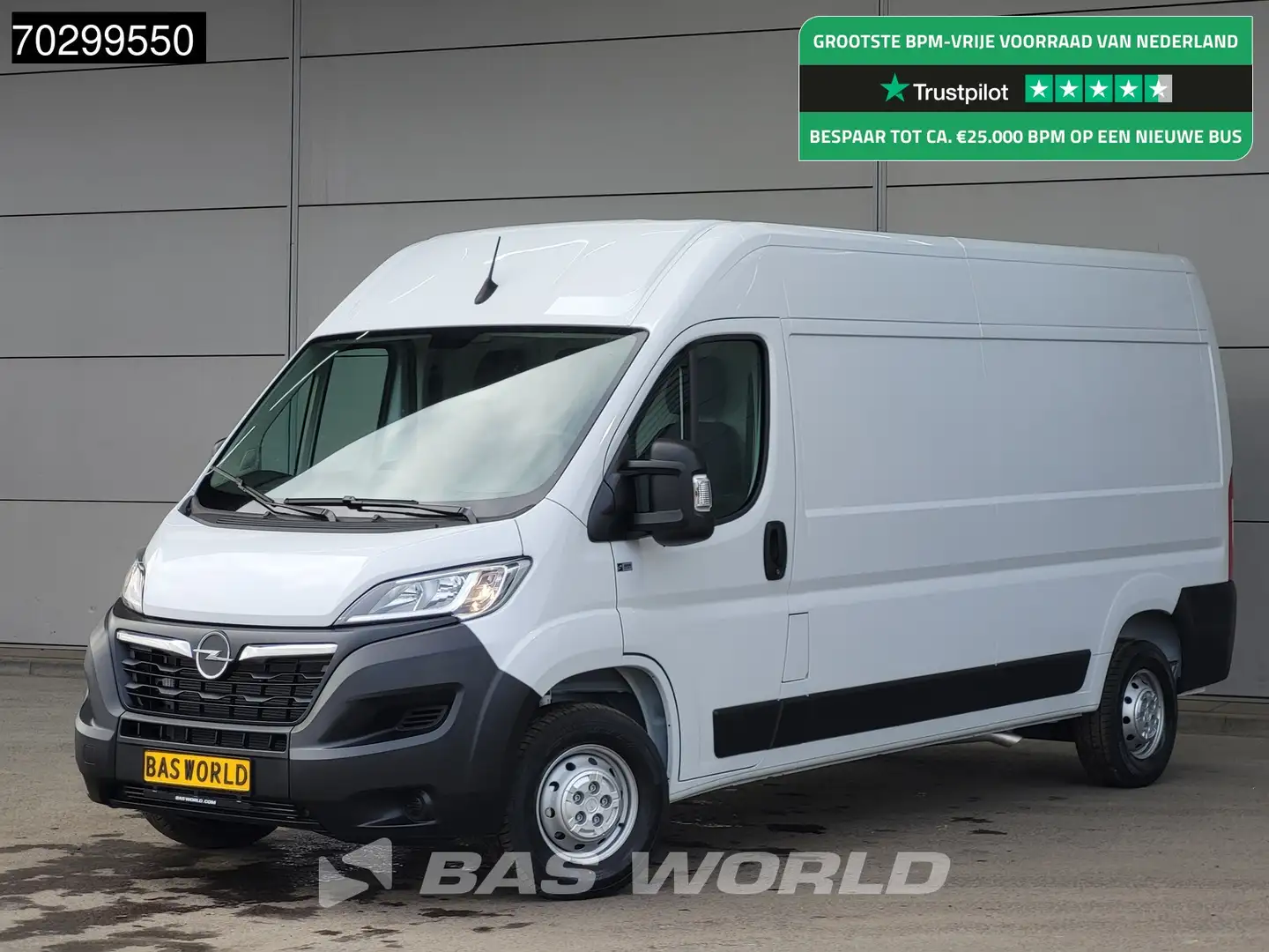 Opel Movano 165PK L3H2 Airco Cruise Parkeersensoren Euro6 L3 A Wit - 1