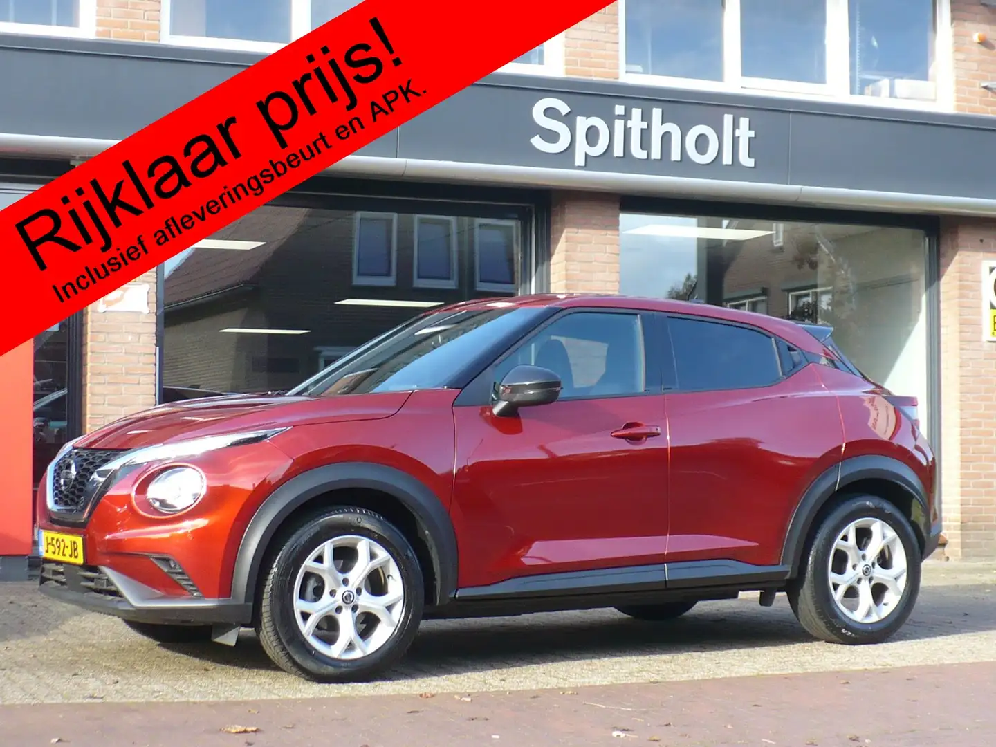Nissan Juke 1.0 DIG-T N-Connecta 117pk Navi Rood - 1