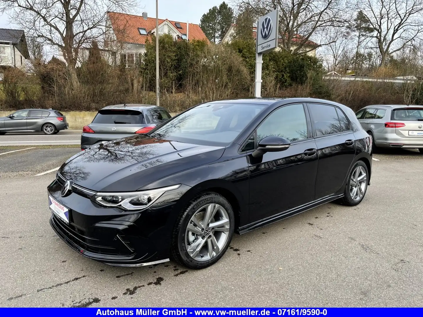 Volkswagen Golf 1.5 eTSI OPF DSG R-Line Matrix LED APP ACC Navi Schwarz - 1
