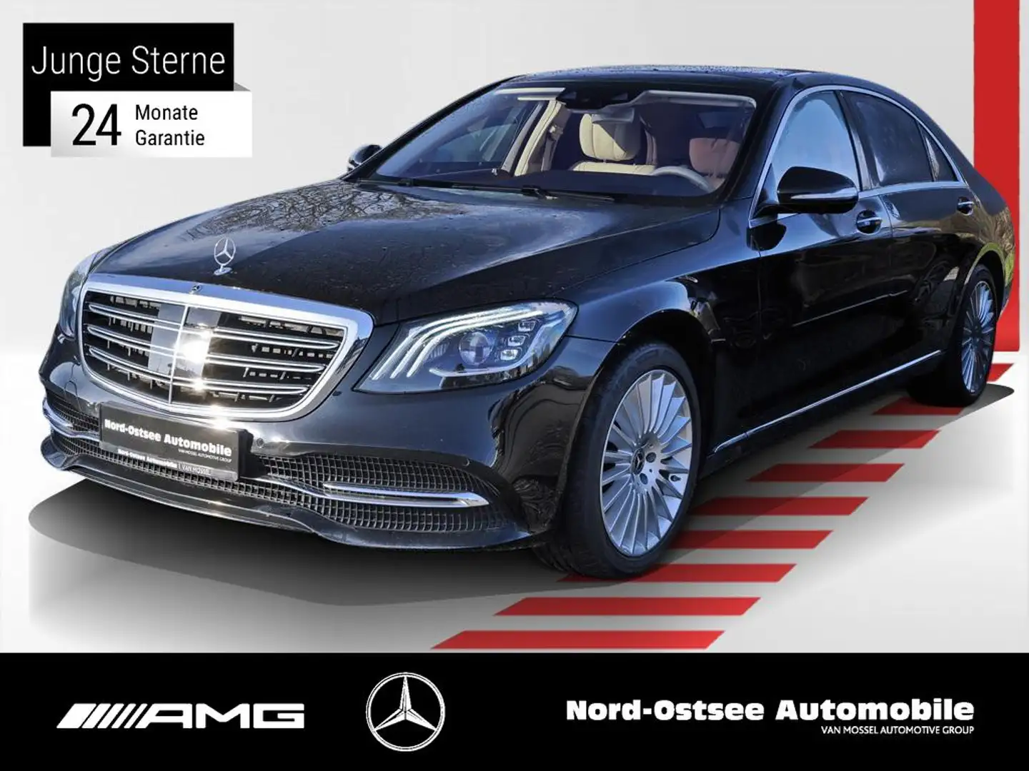 Mercedes-Benz S 350 d 4M lang HUD PANO STANDHZ BURMESTER PARKP Schwarz - 1