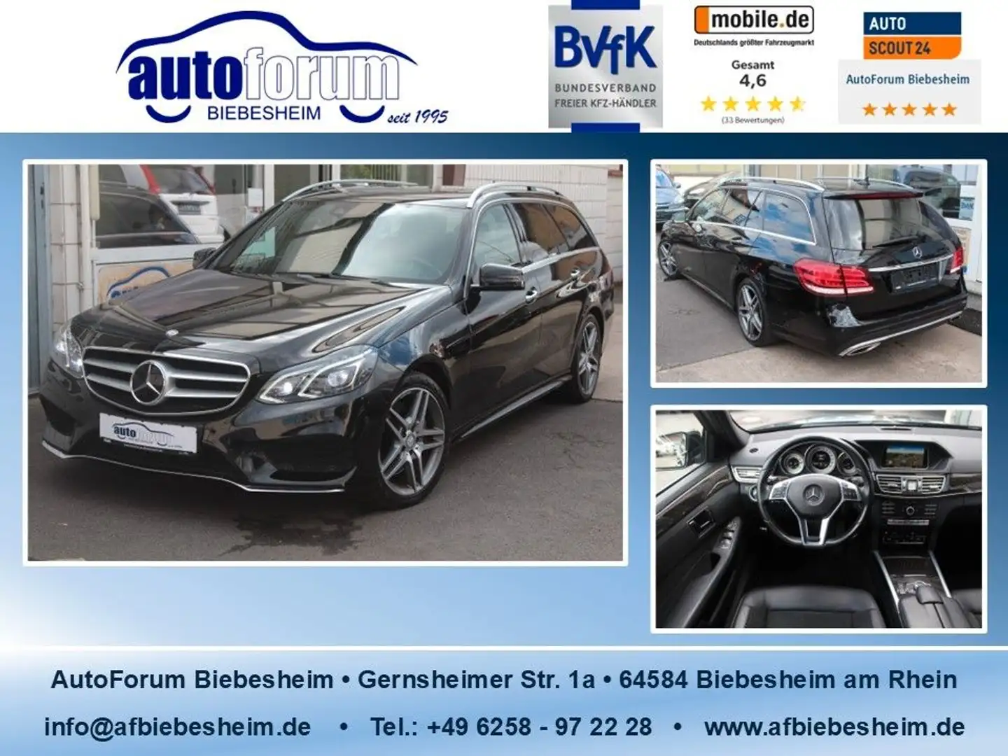 Mercedes-Benz E 350 CDI AMG-Line R-Kam*Distronic-Plus*LED*AHK Negru - 1