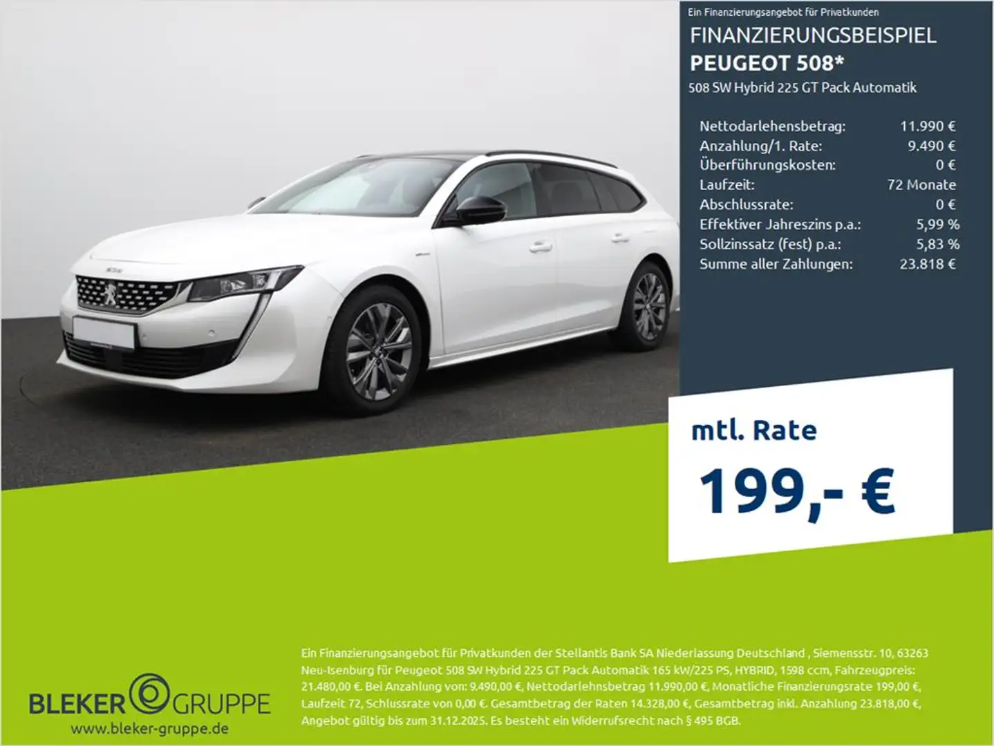 Peugeot 508 508 SW Hybrid 225 GT Pack Blanc - 1