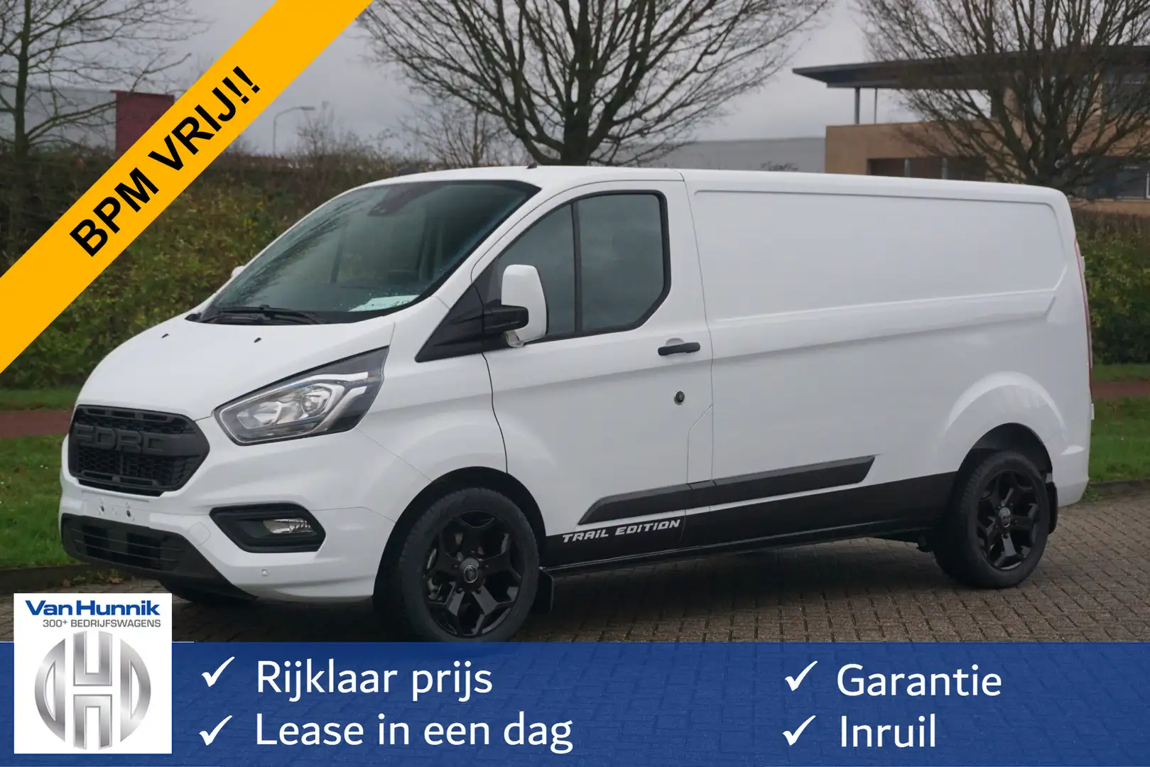 Ford Transit Custom 340L 130PK Trail Edition AUT BPM VRIJ!! Airco, Cam Wit - 1