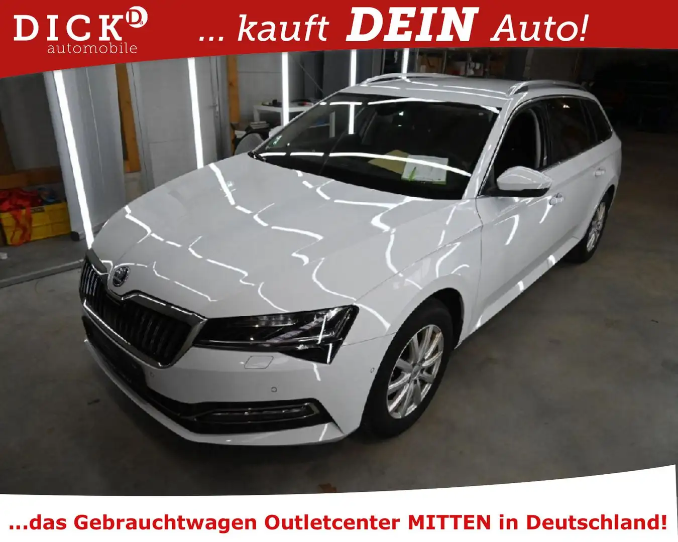 Skoda Superb C 2.0d DSG LED+/NAVI+/ACC/SHZ/MEMO/AHK/8F Weiß - 1