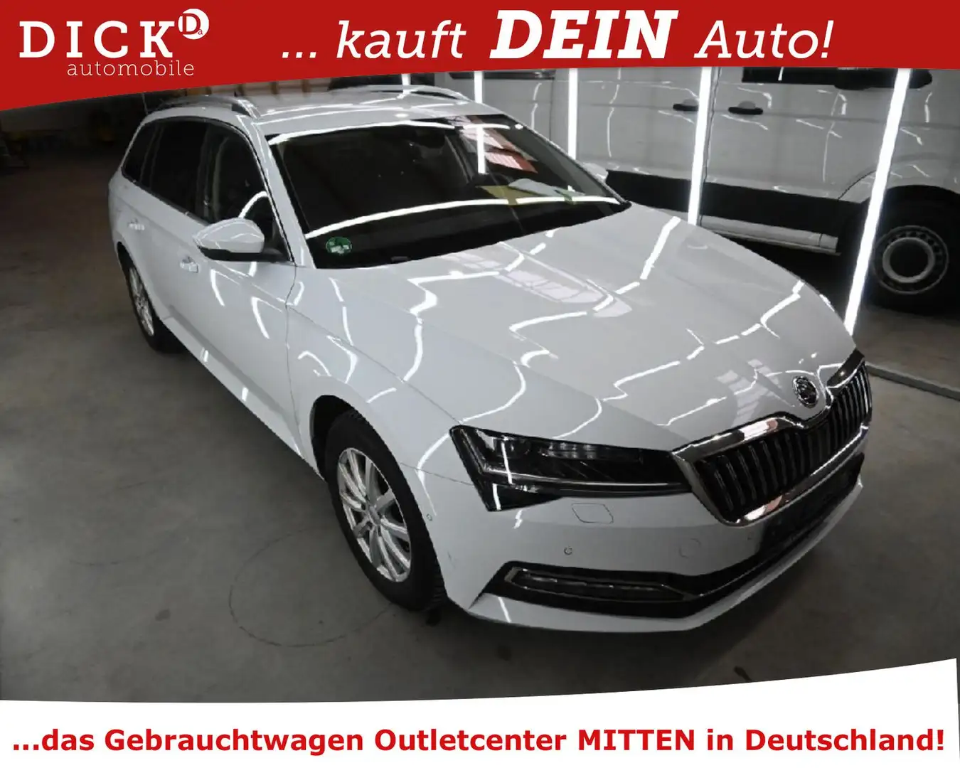 Skoda Superb C 2.0d DSG LED+/NAVI+/ACC/SHZ/MEMO/AHK/8F Weiß - 2