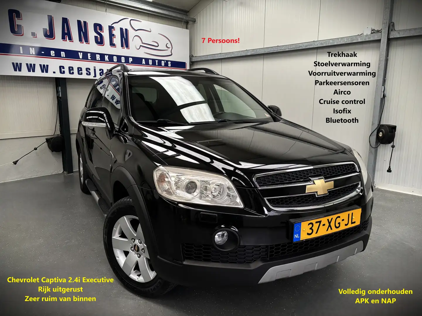 Chevrolet Captiva 2.4i Executive 4x4 7 Persoons! | Airco (automatisc Zwart - 1