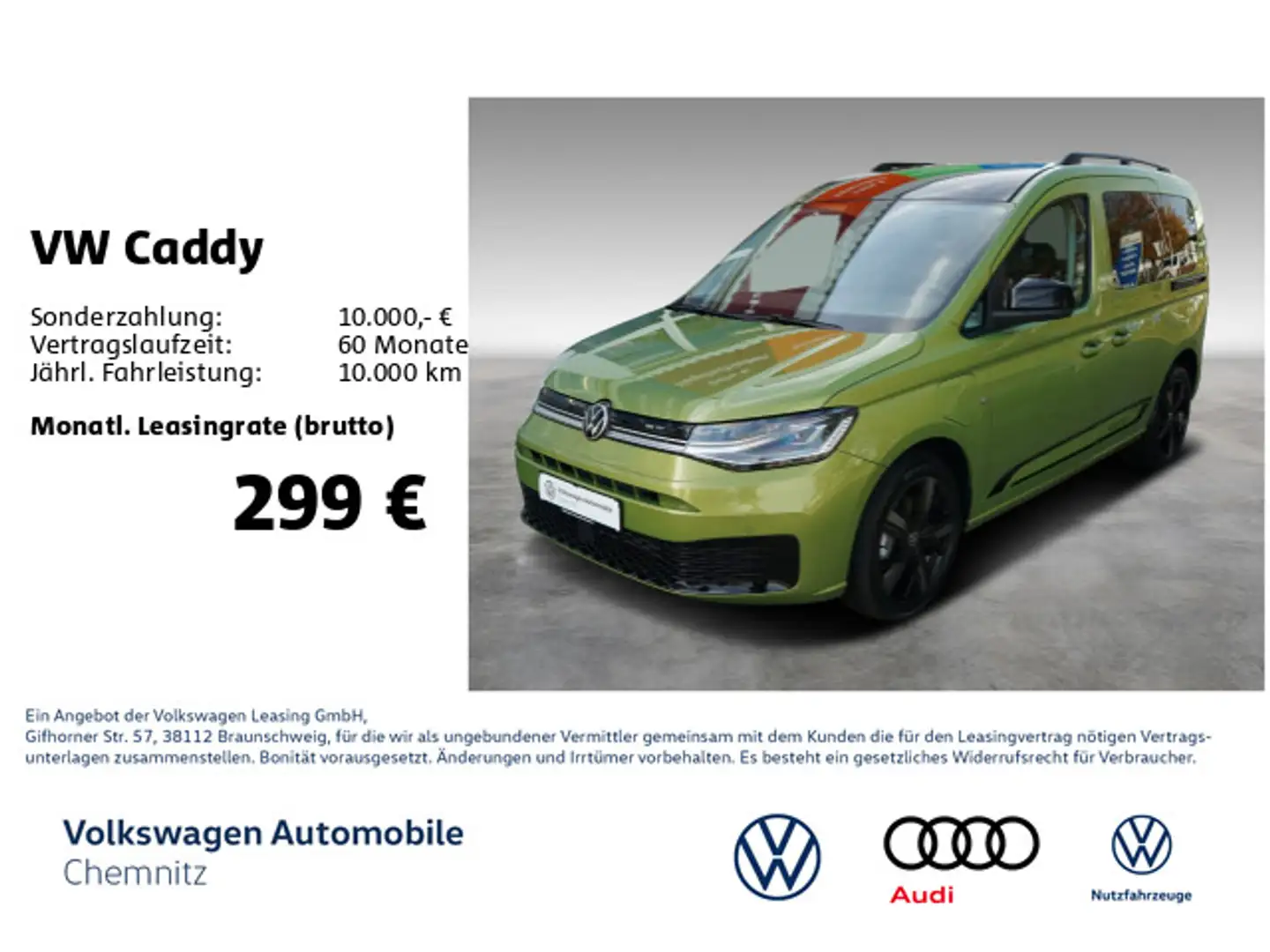 Volkswagen Caddy 1.5 TSI eHybrid Edition *Nav*Winterpaket* Grün - 1