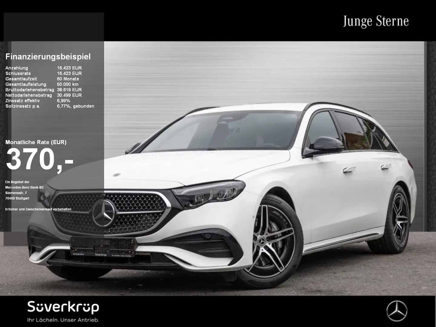 Mercedes-Benz E 220 T d , AMG NIGHT SPUR AHK KAMERA PDC SHZ Weiß - 1