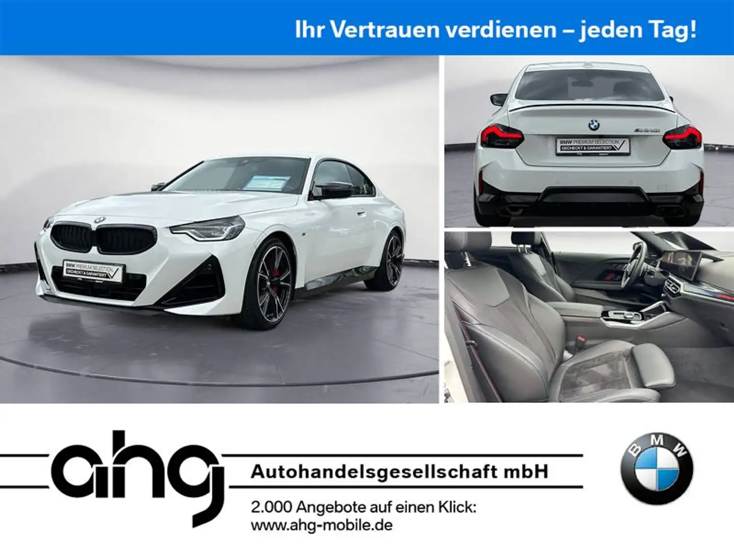 BMW 240 Coupe Sportpaket Pro Navi Head UP Rückfahr Wit - 1