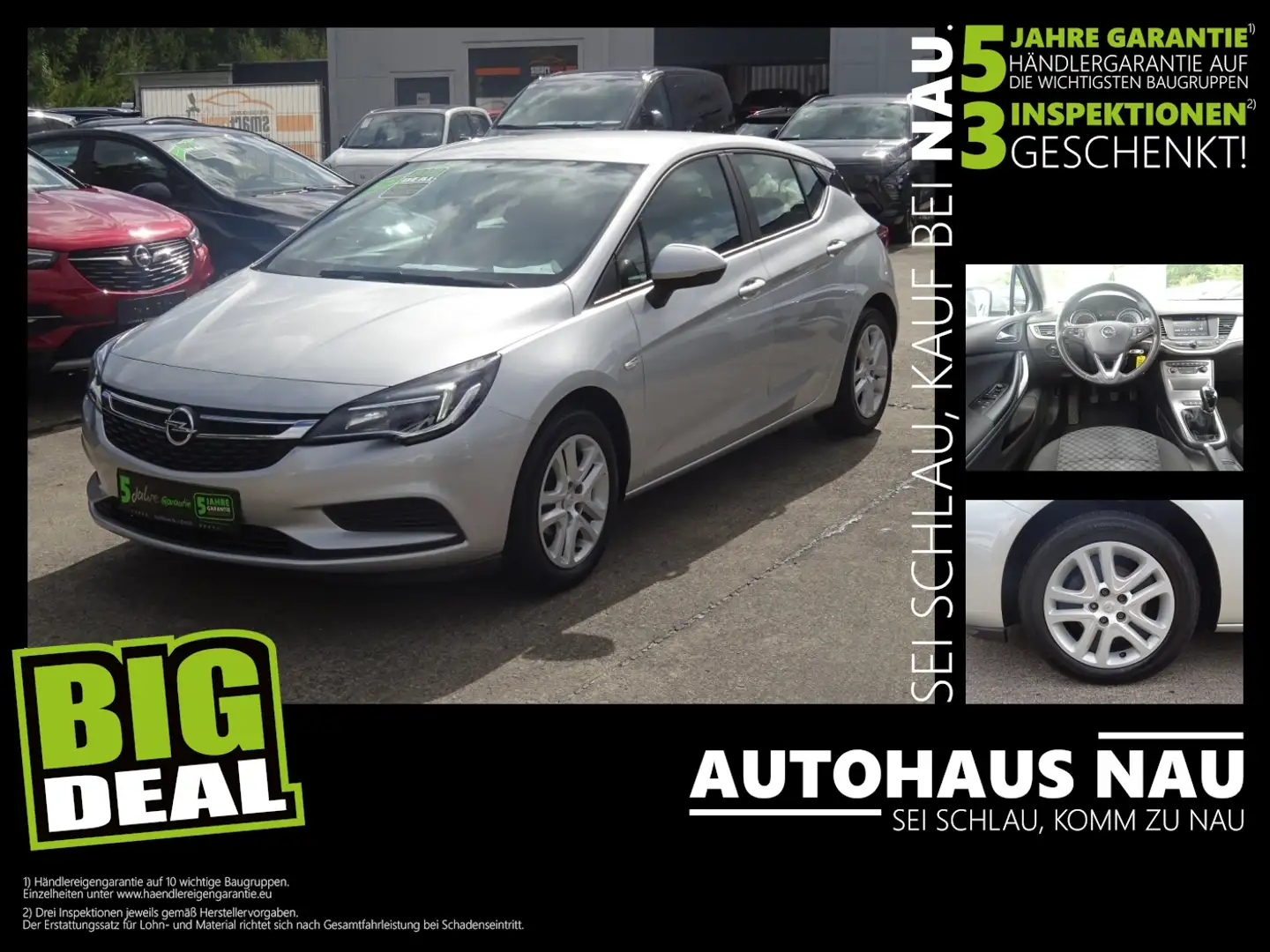 Opel Astra 1.0 Edition Inspektionspaket Big Deal! Silber - 1
