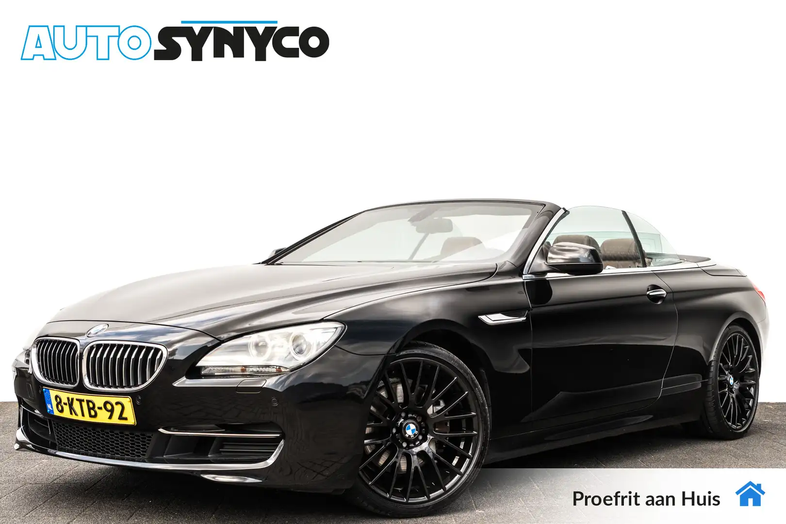BMW 640 6-serie Cabrio 640i 320 Pk High Executive I Amaret Zwart - 1