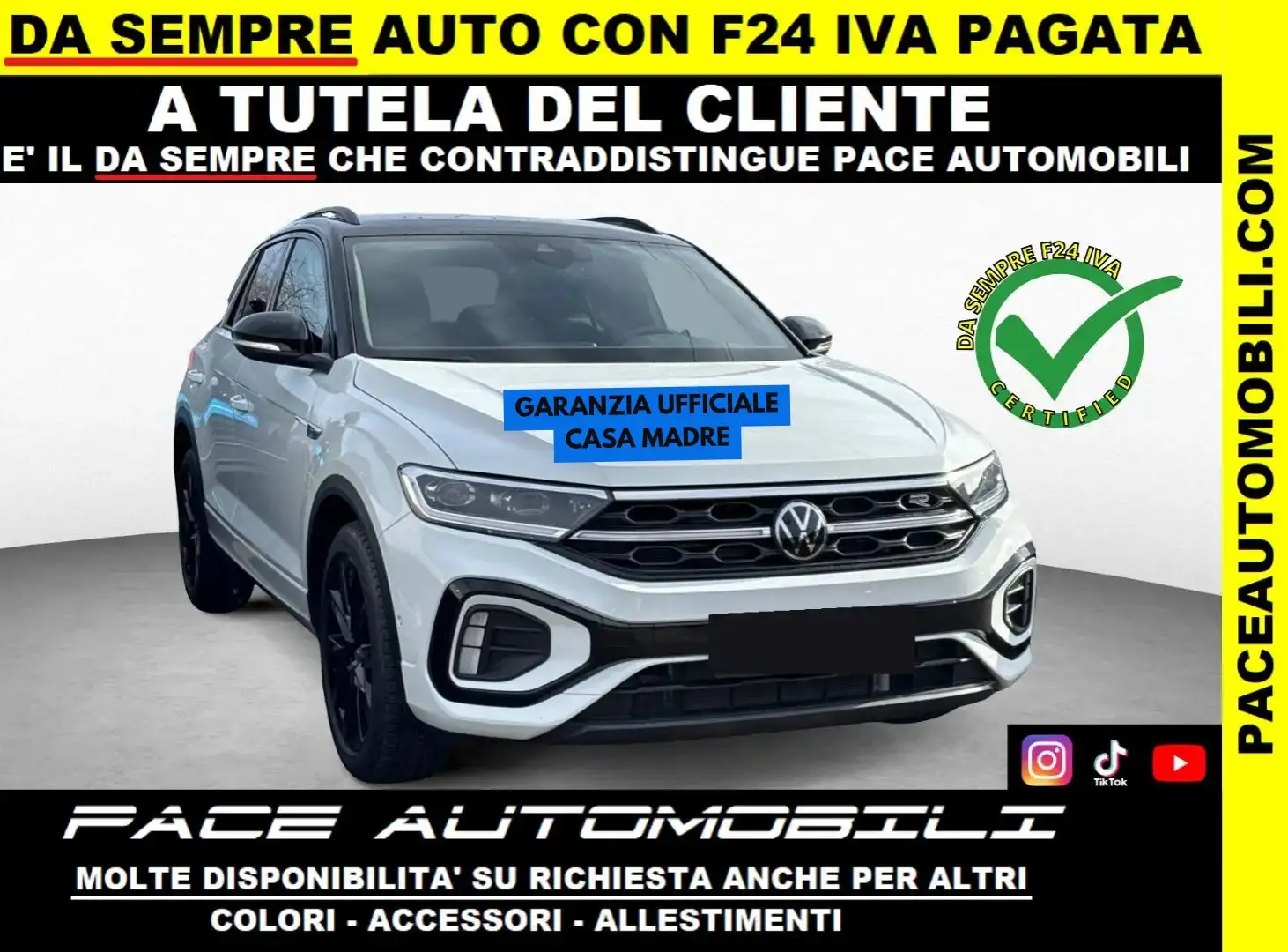 Volkswagen T-Roc R LINE RLINE DSG NAVI KAMERA PDC IQ FULL LED PDC Bianco - 1