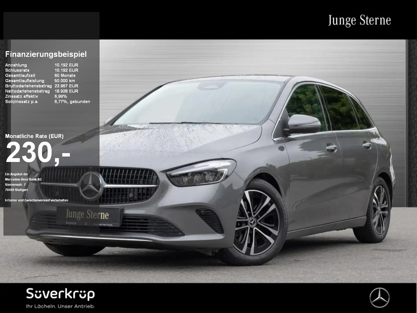 Mercedes-Benz B 200 , PROGRESSIVE DISTR KAMERA SPUR PDC SHZ Grau - 1